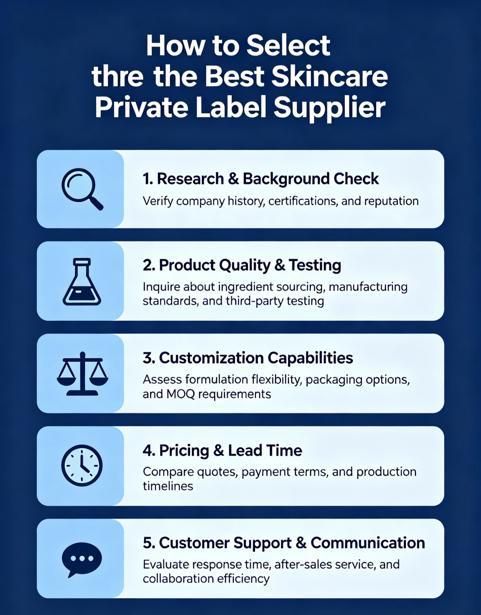 how to select the best skincare private label supplier checklist