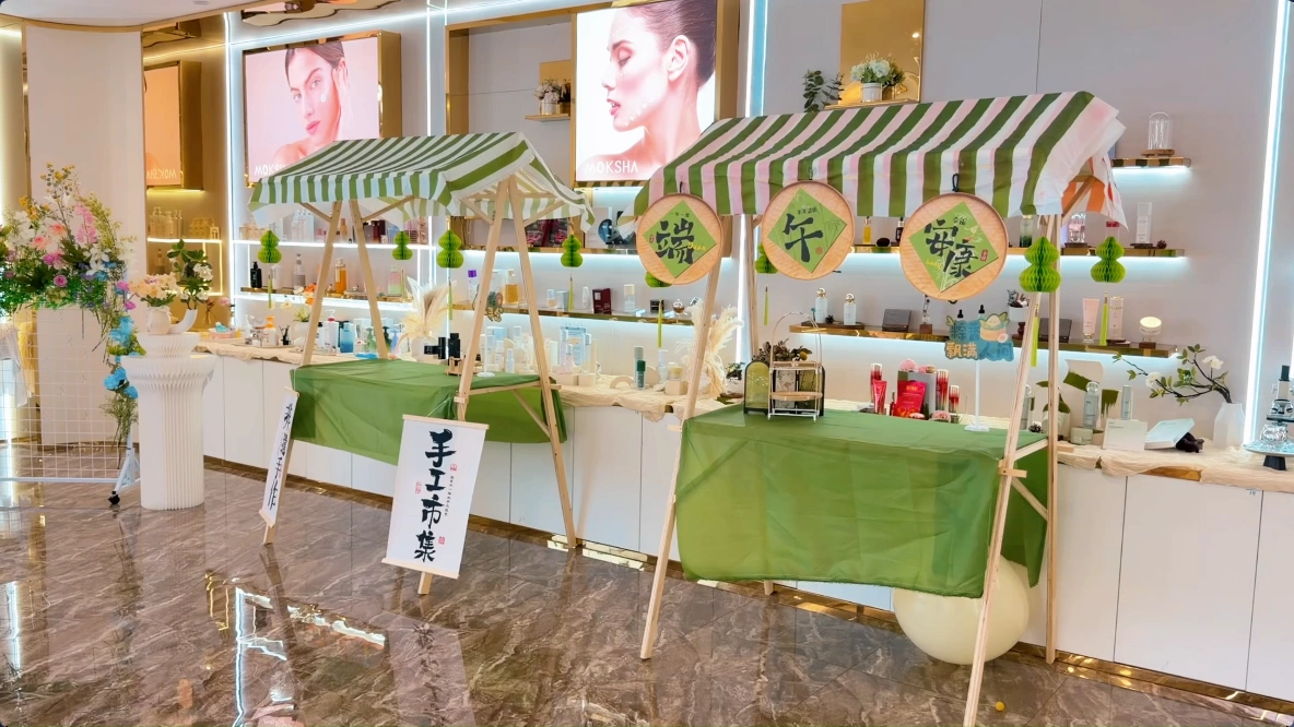 Moksha festive activity area with traditional Duanwu decorations