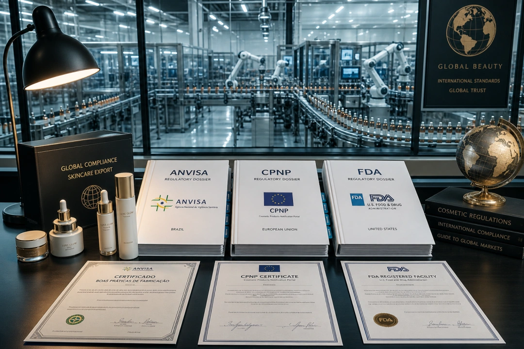 Exporting facial cleanser to Brazil ANVISA dossiers and facility