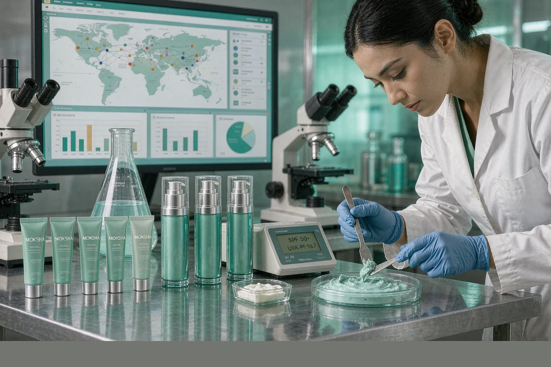 Sunscreen OEM SPF testing laboratory MOKSHA factory
